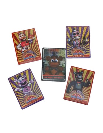 FIVE NIGHTS AT FREDDY'S Holographic Trading Sticker 5 Pack Primary Image