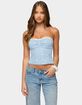 EDIKTED Zeffey Strapless Eyelet Corset image number 1