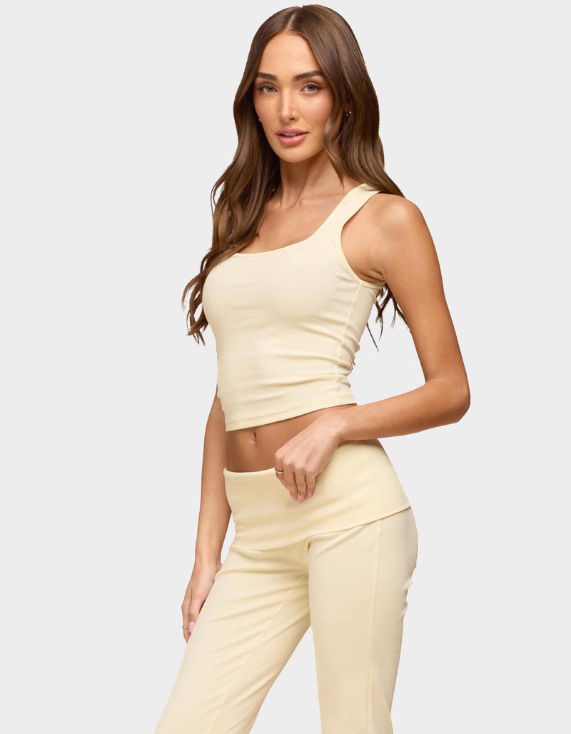 EDIKTED Linda Ribbed Scoop Neck Tank Top image number 1