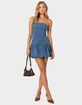 EDIKTED Denim Bubble Skirt Mini Dress image number 5