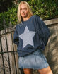 RSQ Womens Low Rise Pleated Denim Mini Skirt image number 1
