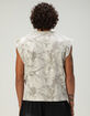 RSQ Mens Washed Crop Muscle Tee image number 6