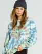 FULL TILT Tie Dye Skeleton Womens Sweatshirt image number 3