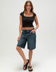 HEART & HIPS Square Neck Cap Sleeve Womens Top image number 2
