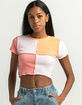 RSQ Womens Blocked Exposed Seam Tee image number 1