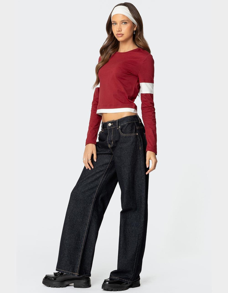 EDIKTED Paula Layered Long Sleeve Tee image number 3