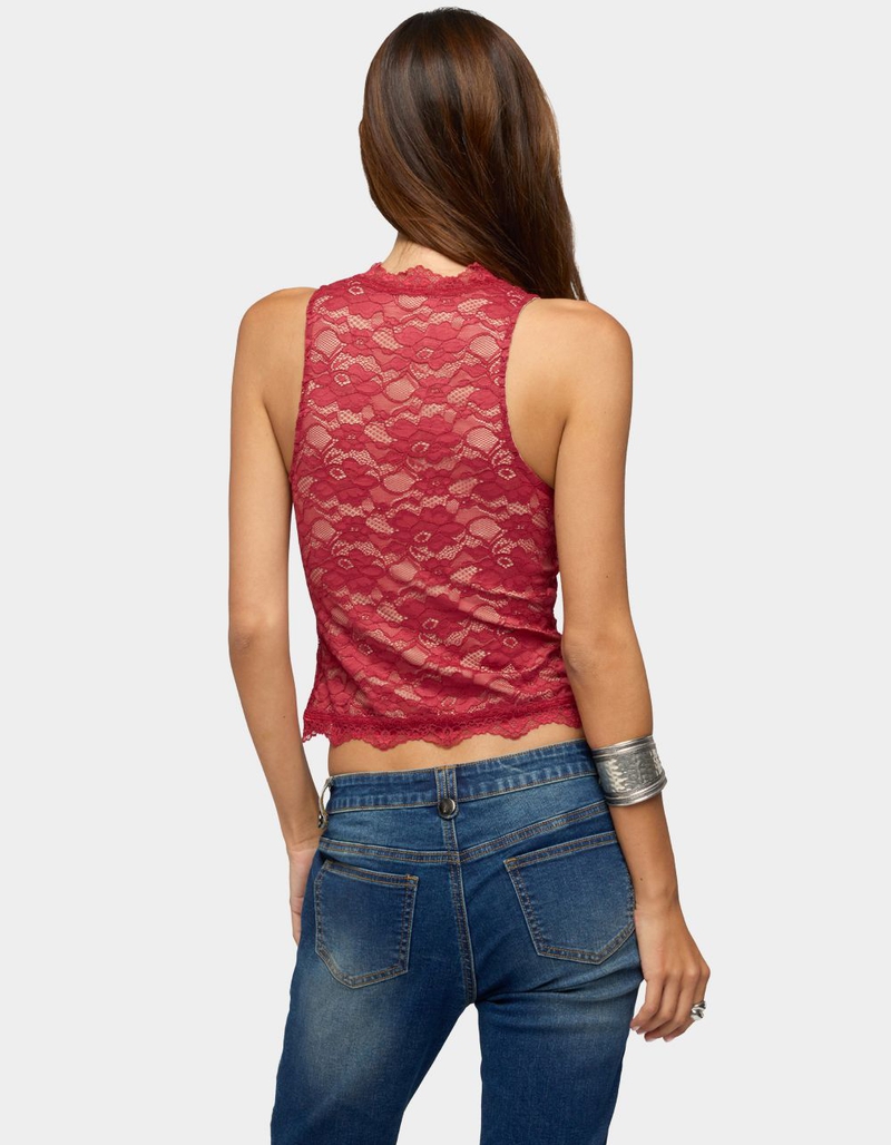 EDIKTED Frieda Keyhole Cutout Lace Top image number 2
