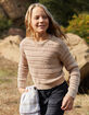 RSQ Girls Solid Open Weave Sweater image number 1