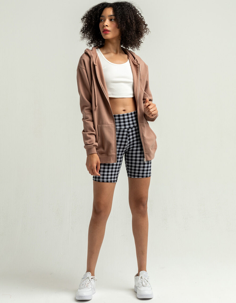 FULL TILT Womens Oversized Zip Hoodie image number 3