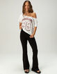 RSQ Womens Barcelona Off The Shoulder Tee image number 2