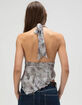 FULL TILT Mesh Hanky Womens Halter Top image number 4