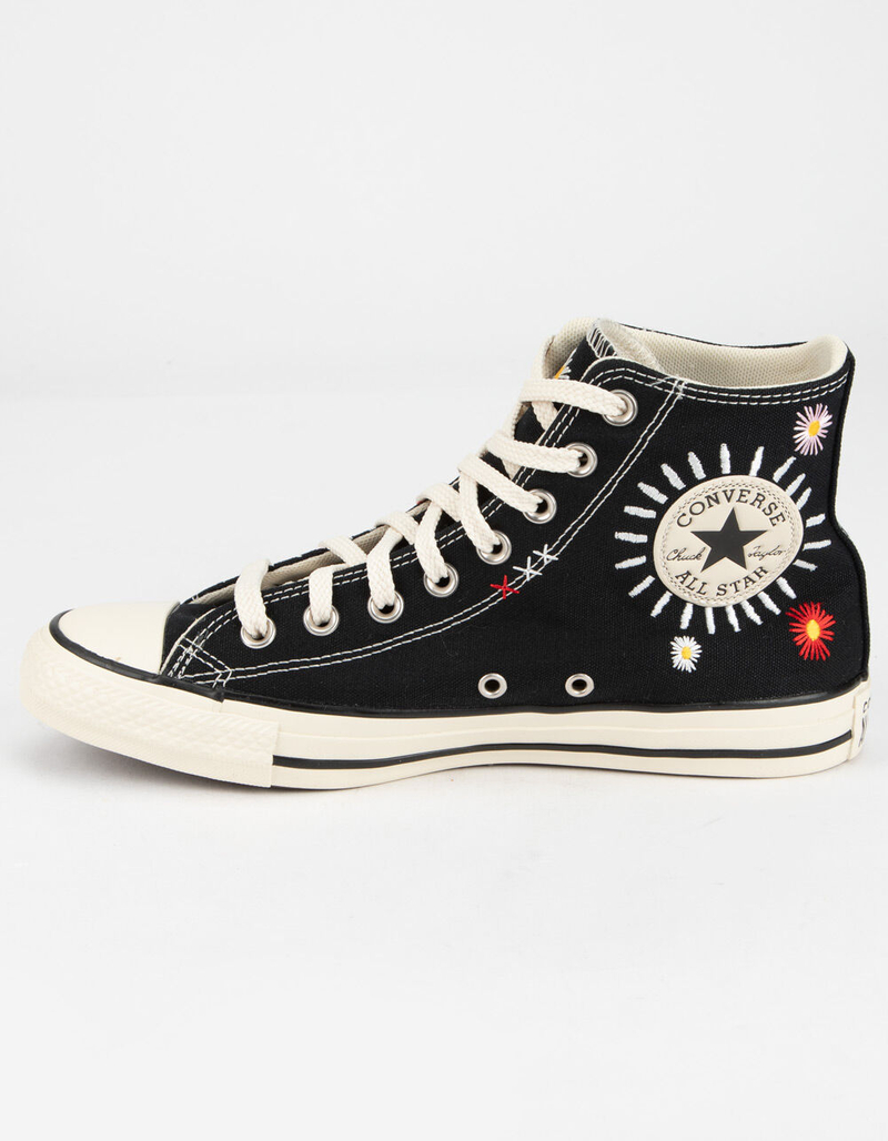 CONVERSE Embroidered Floral Chuck Taylor All Star Womens High Top Shoes image number 2