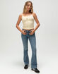 FULL TILT Flower Embroidered Womens Tank Top image number 2