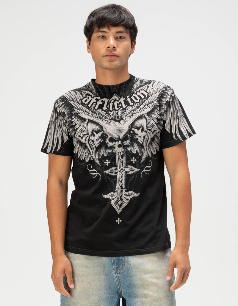 AFFLICTION Death Eyes Mens Tee image number 0