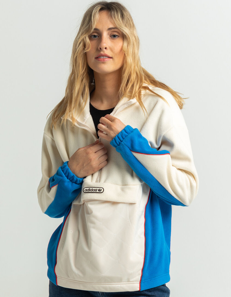 ADIDAS Retro Luxury 1/2 Zip Womens Oversized Hoodie image number 0