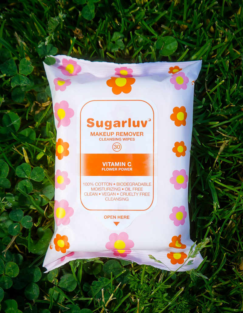 SUGARLUV Vitamin C Flower Power Makeup Remover Cleansing Wipes image number 1