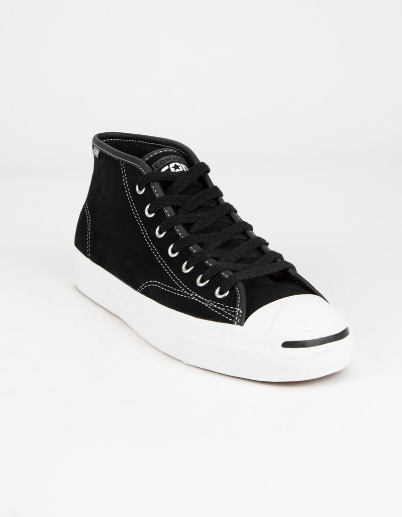 CONVERSE Jack Purcell Mid Mens Black & White Shoes image number 0