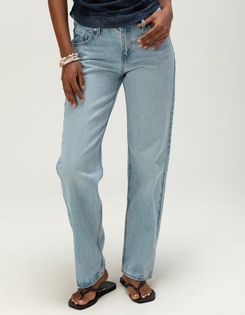 LEVI'S Premium Low Womens Straight Jeans - Blasted Stone Clean Alternative Image