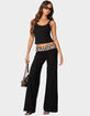 EDIKTED Leopard Fold Over Pants image number 2