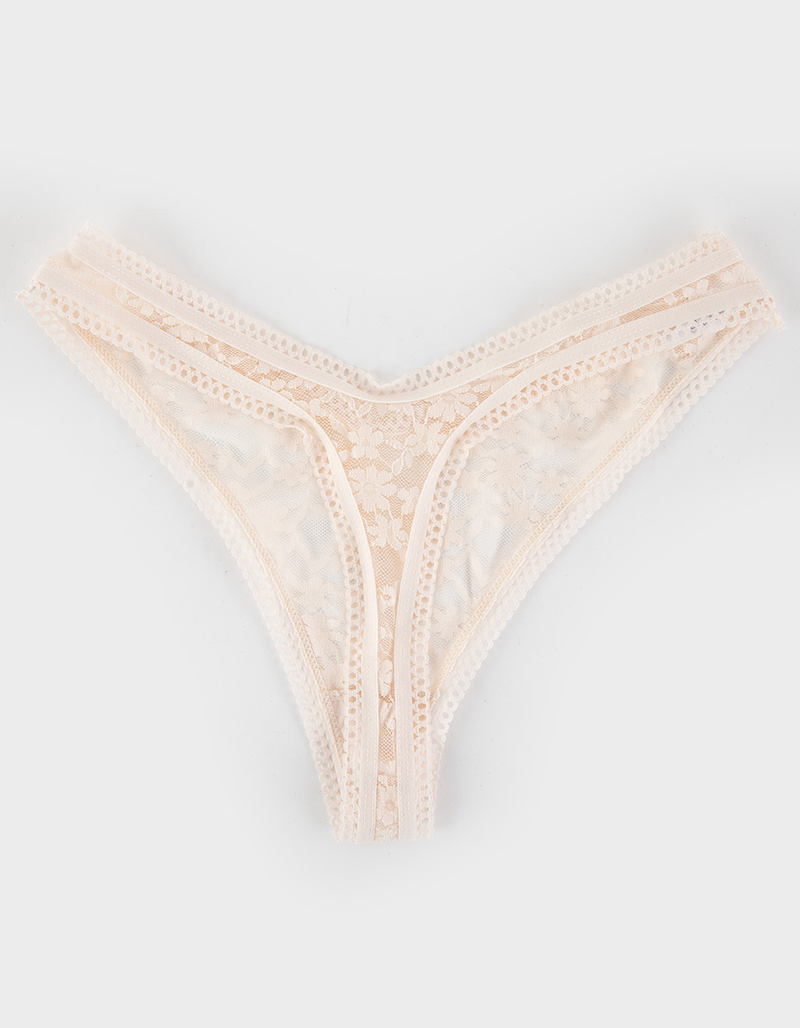 FULL TILT Lace High Leg Thong image number 1