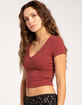 TILLYS V-Neck Rib Womens Tee image number 2