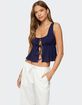 EDIKTED Alesia Tie Front Tank Top image number 3