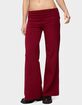 EDIKTED Petite Wide Leg Fold Over Pants image number 1