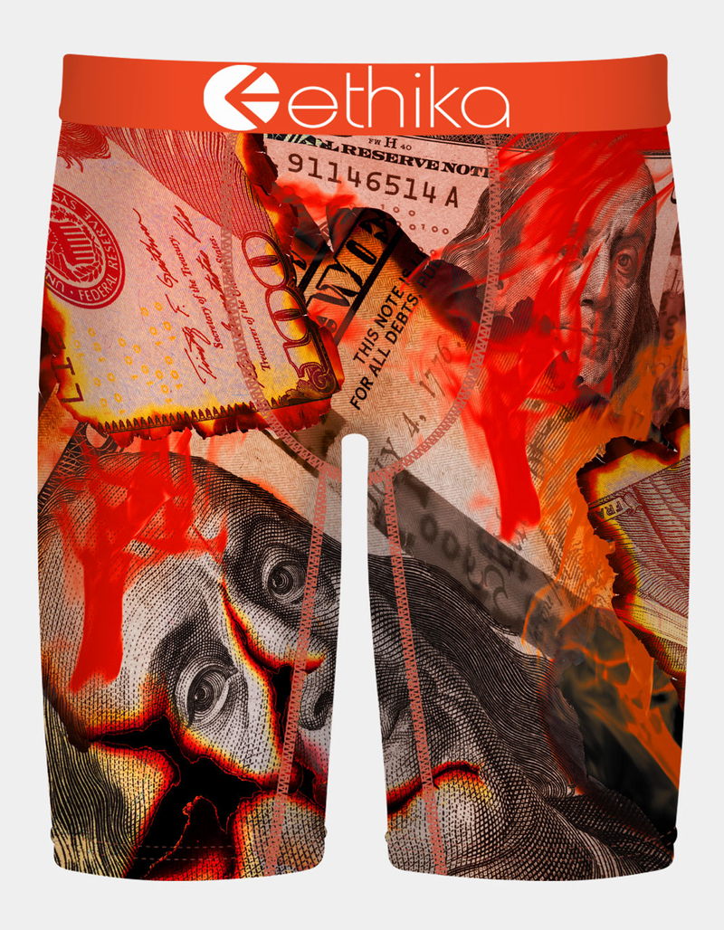 ETHIKA Burnin Hundreds Staple Mens Boxer Briefs image number 0