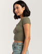 BOZZOLO Split Neck Womens Tee image number 3