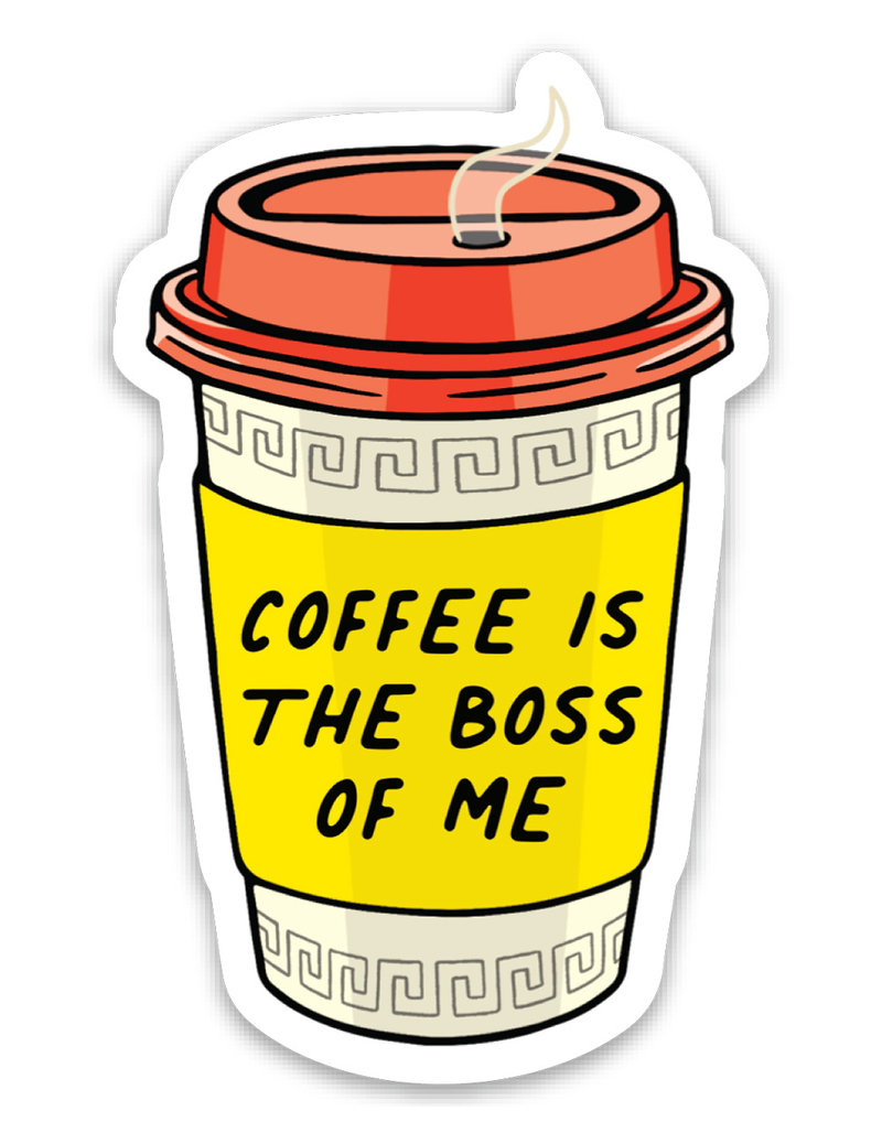 THE FOUND Coffee Is The Boss Sticker image number 1
