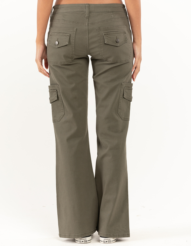 RSQ Womens Low Rise Cargo Flare Pants image number 3