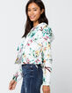 NEW LOOK Hawaiian Print Womens Ivory Windbreaker Jacket image number 2
