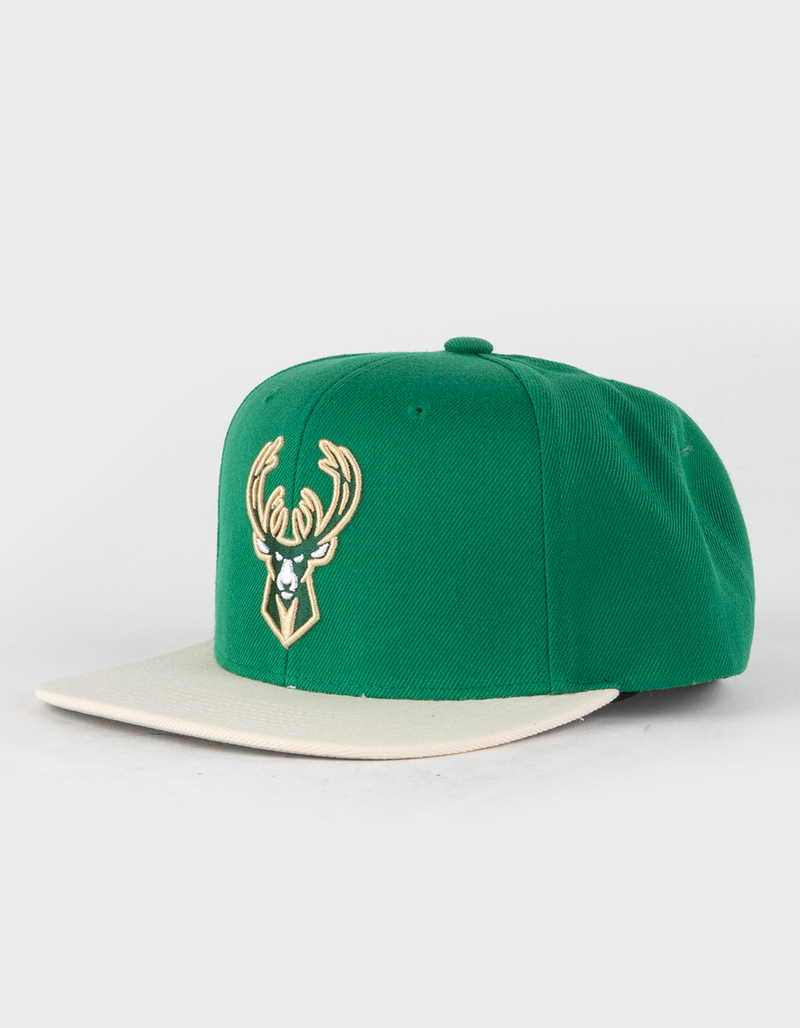 MITCHELL & NESS NBA Team 2 Tone 2.0 Milwaukee Bucks Snapback Hat image number 1