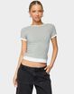 EDIKTED Julietta Contrast Layered Tee image number 1