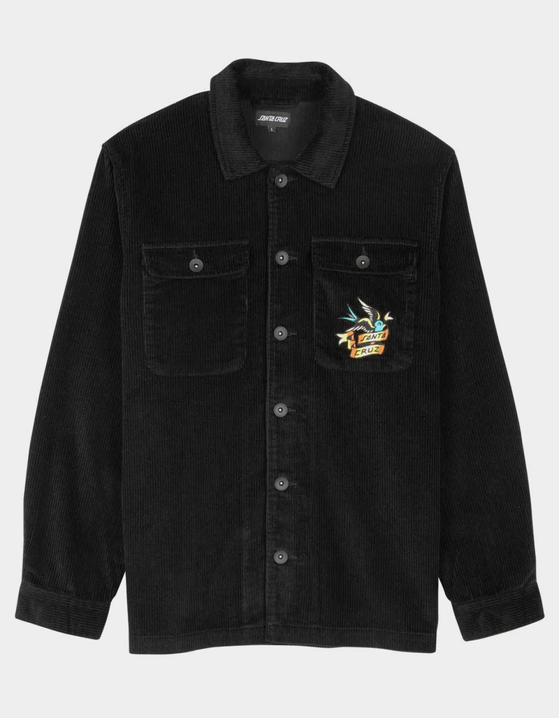 SANTA CRUZ Sommer Sparrow Corduroy Mens Long Sleeve Button Up Shirt image number 0