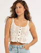 RSQ Womens Button Crochet Cami image number 1