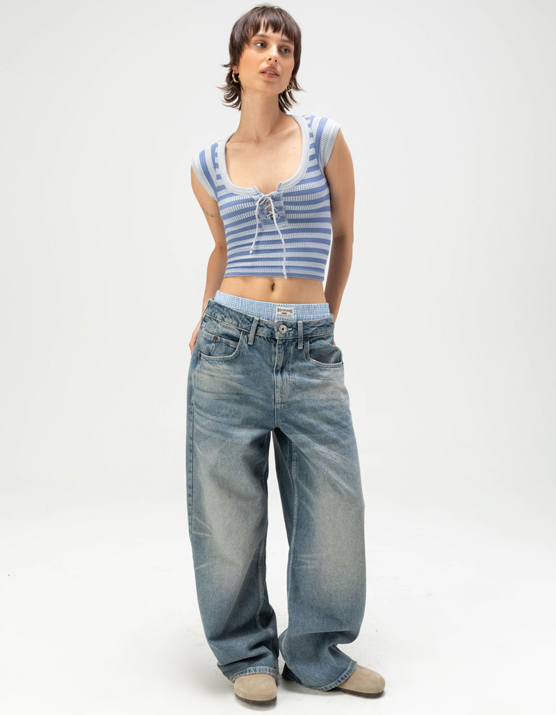 BDG Urban Outfitters Knockout Womens Lace Up Crop Top image number 1