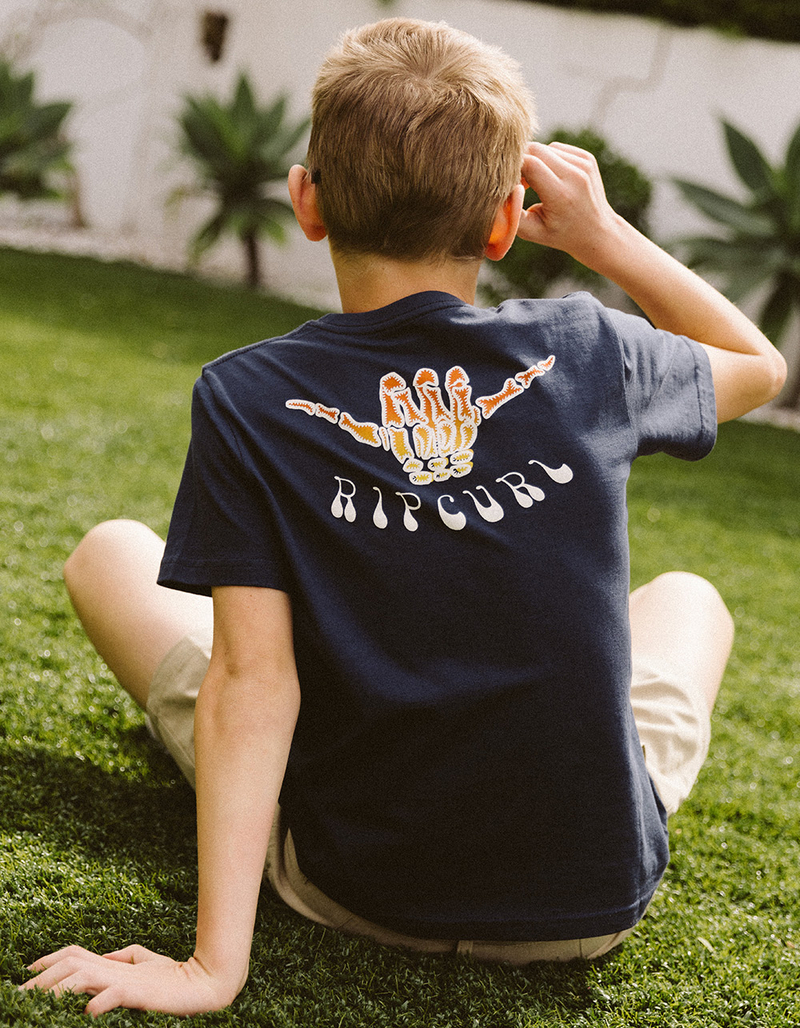 RIP CURL Skeleton Shaka Boys Tee image number 0