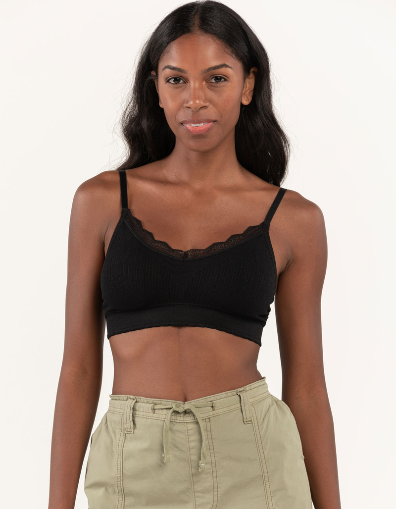 SKY & SPARROW Lace Trim Bralette image number 0