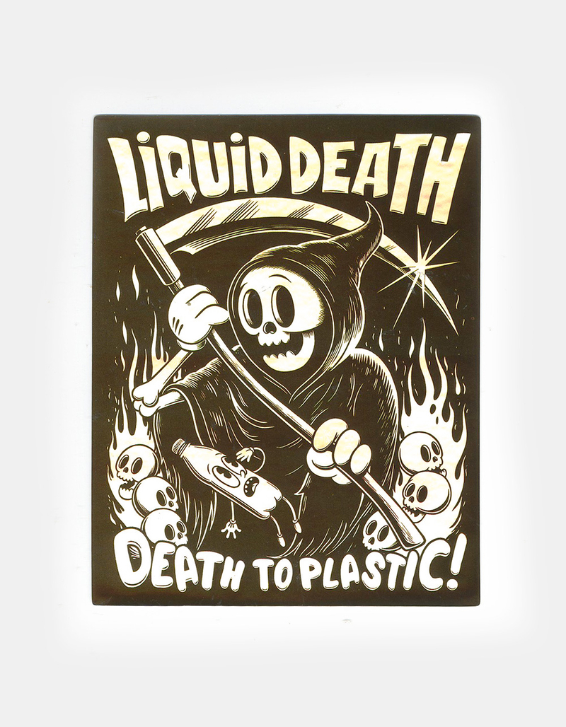 LIQUID DEATH No Plastic Sticker image number 0
