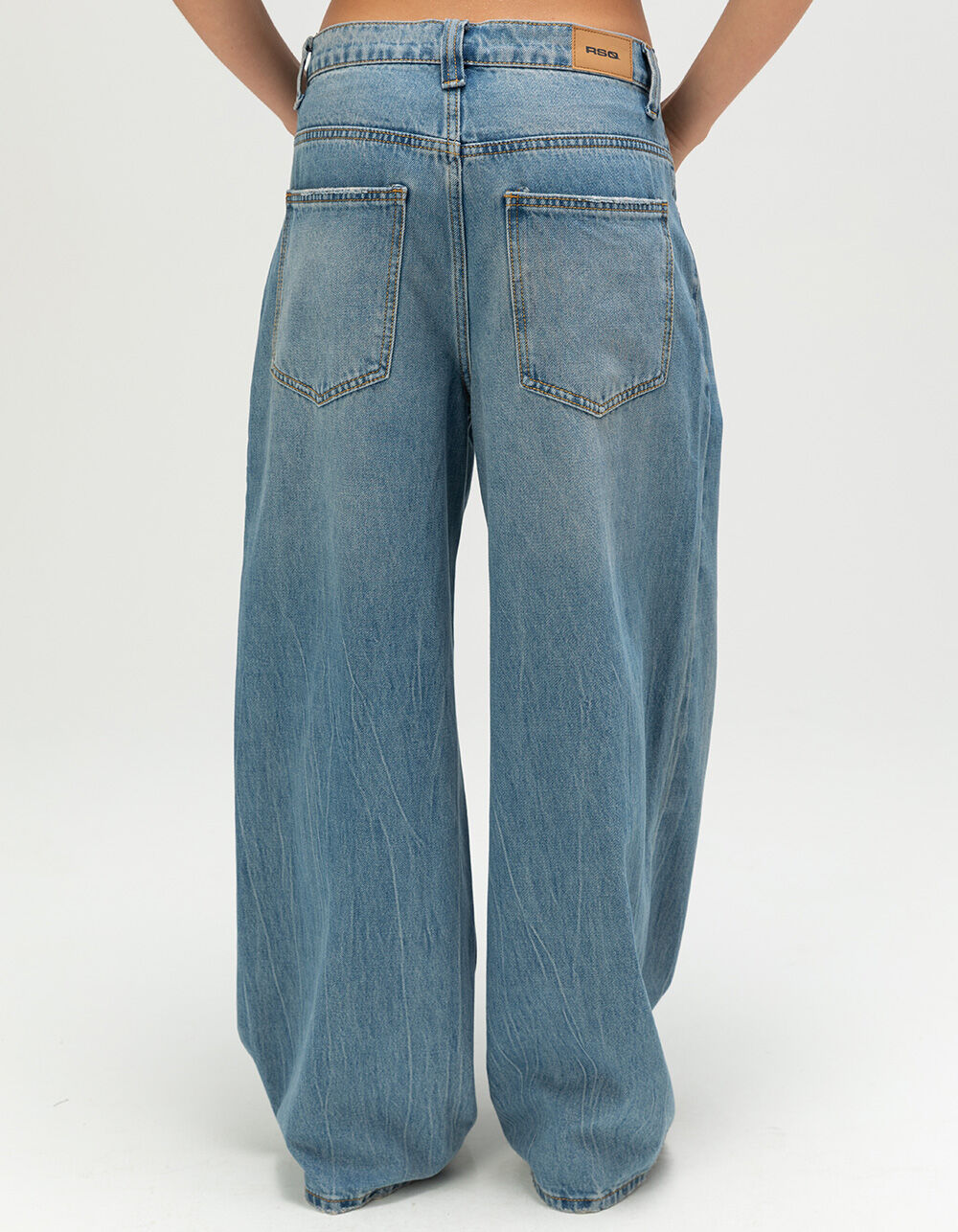 RSQ Womens Low Rise Ultra Baggy Jeans - MEDIUM WASH | Tillys