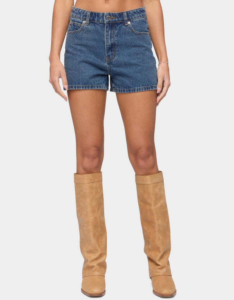 EDIKTED Milena High Rise Denim Shorts image number 0