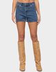EDIKTED Milena High Rise Denim Shorts image number 1