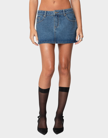 EDIKTED Chiara Denim Micro Skirt Primary Image