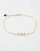 PURA VIDA Delicate Wave Gold Anklet image number 1