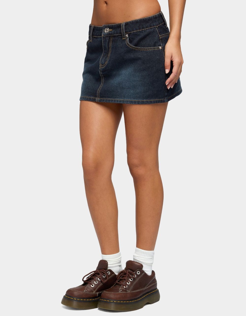 EDIKTED Chiara Denim Micro Skirt image number 1
