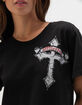 AFFLICTION Live Womens Crop Tee image number 4