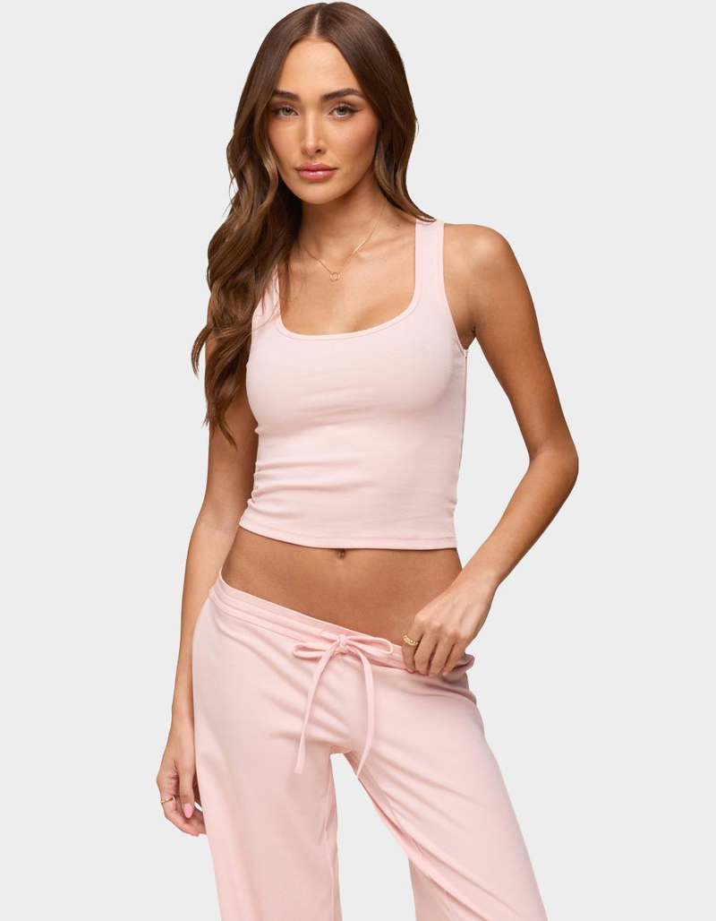 EDIKTED Linda Ribbed Scoop Neck Tank Top image number 1