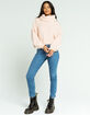 SKY AND SPARROW Chenille Cowl Neck Womens Light Pink Sweater image number 4