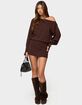 EDIKTED Eve Off Shoulder Knit Mini Dress image number 5